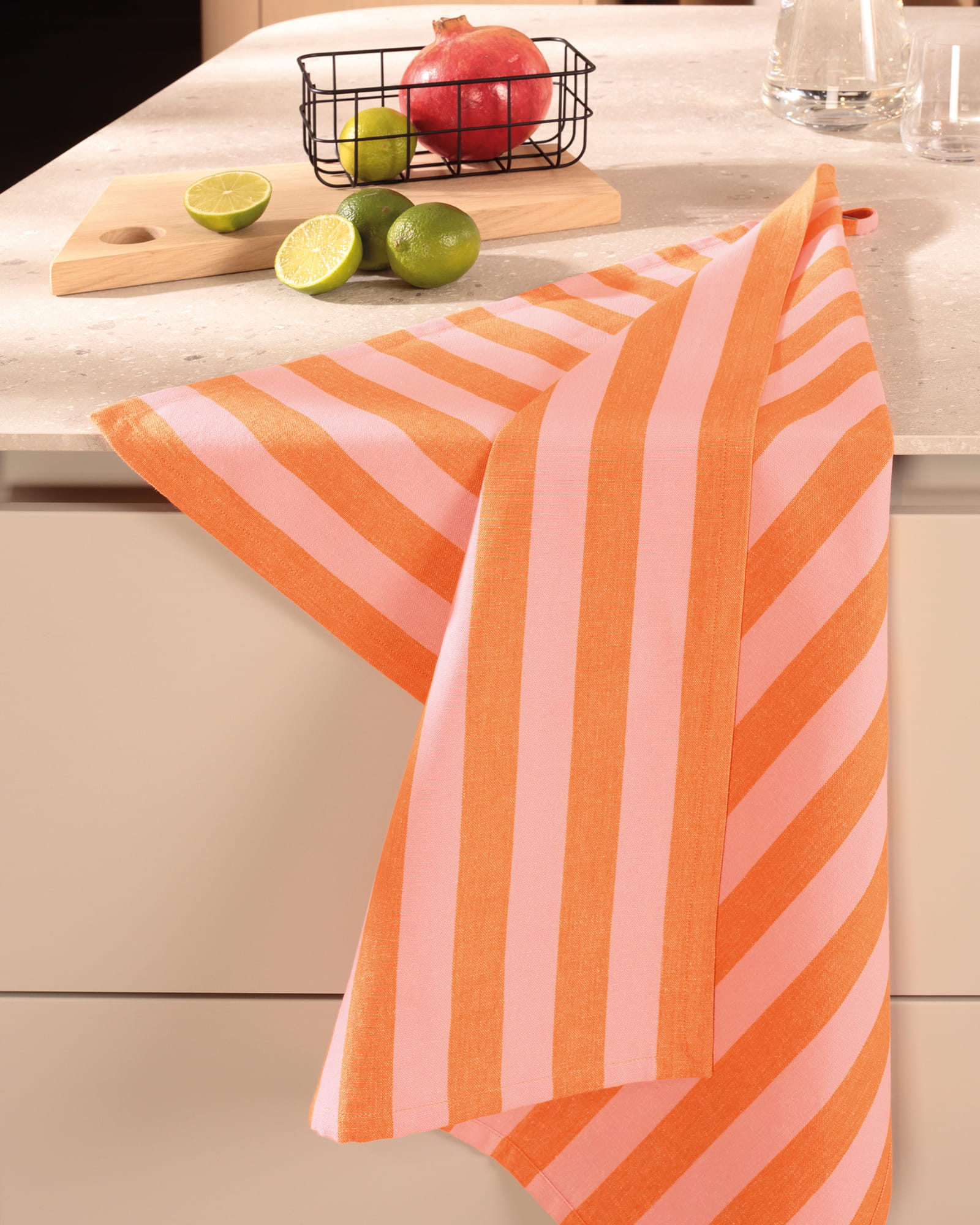 Cawö Home Geschirrtücher Prints & Stripes Pimentos 545 rosa/orange - 23 - 50x70 cm