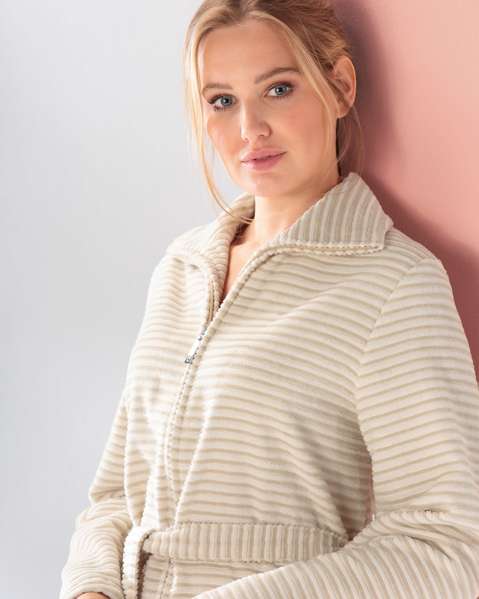 Cawö Bademäntel Damen Reißverschluss Zipper 5317 beige - 33