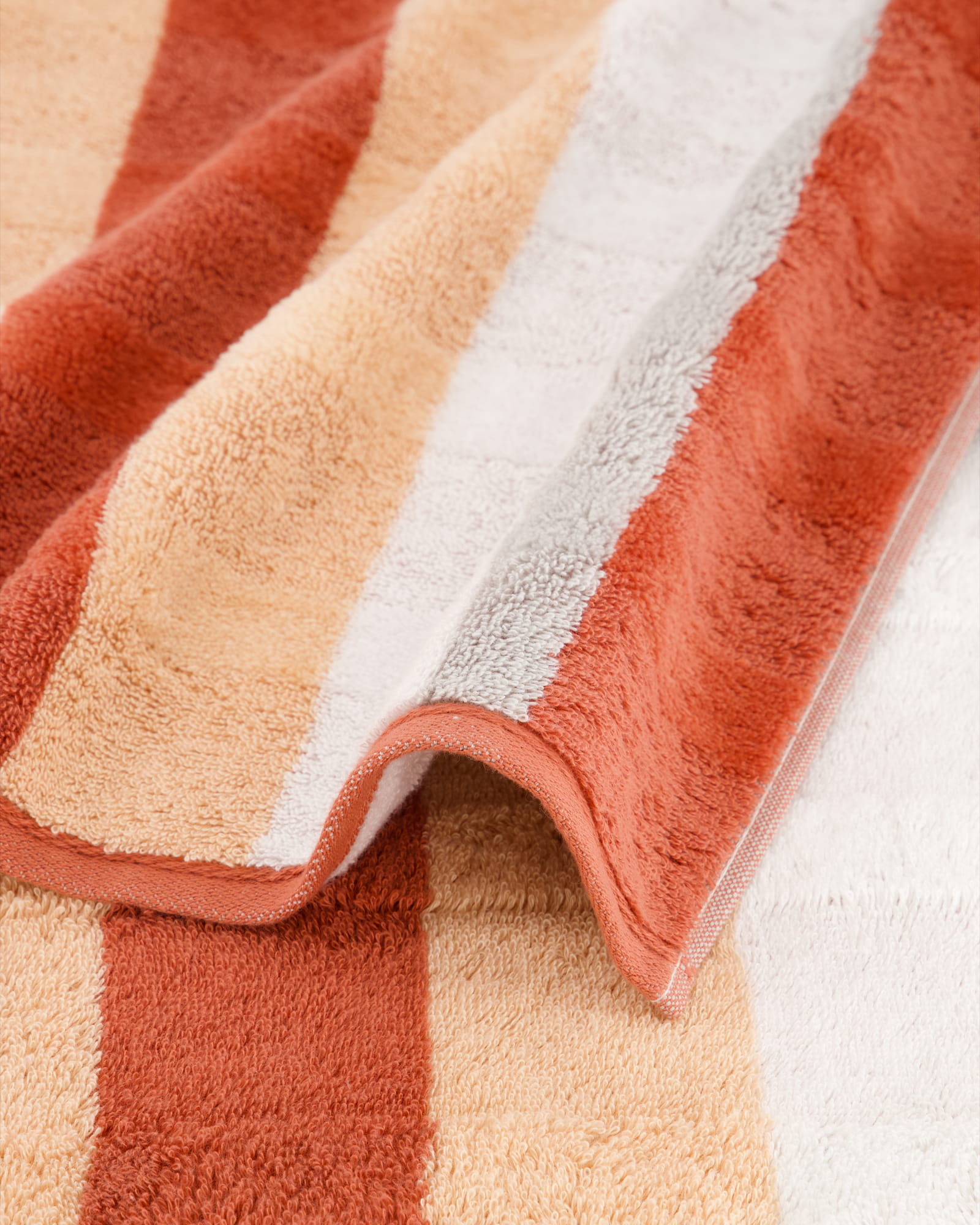 Cawö Handtücher Noblesse Stripe 1087 brick - 33 - Gästetuch 30x50 cm