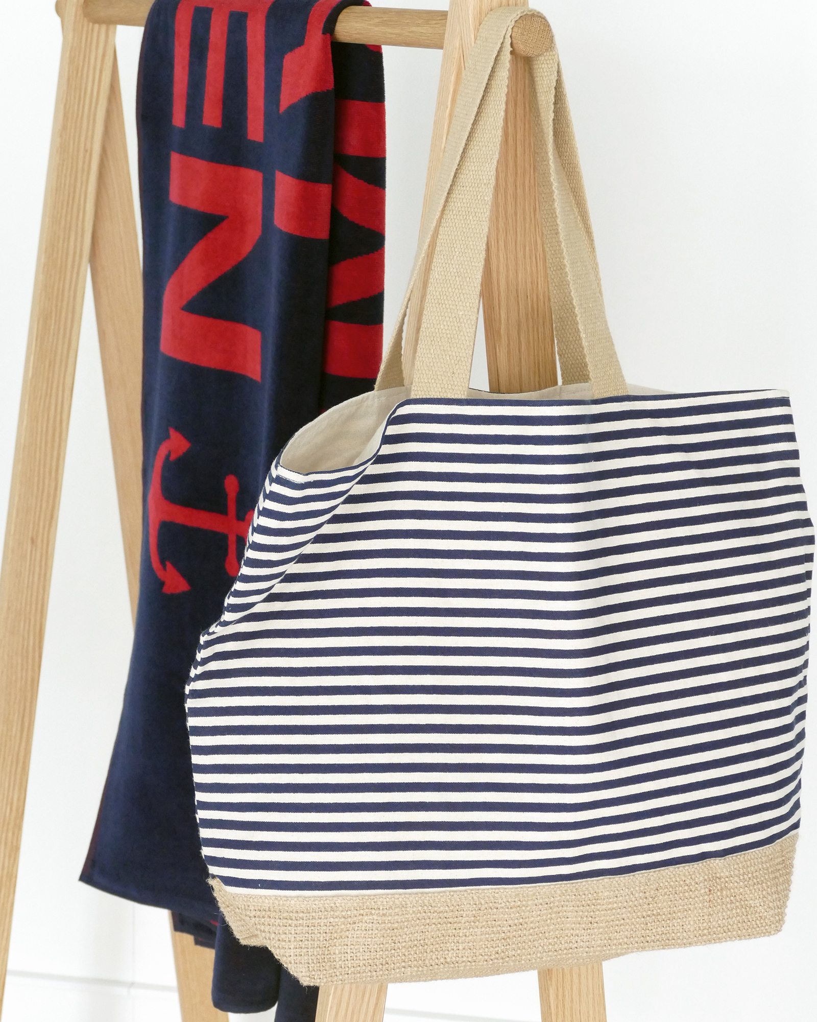 Cawö Home Beachbags Canvas Streifen 55700 marine - 13 - 40x55 cm