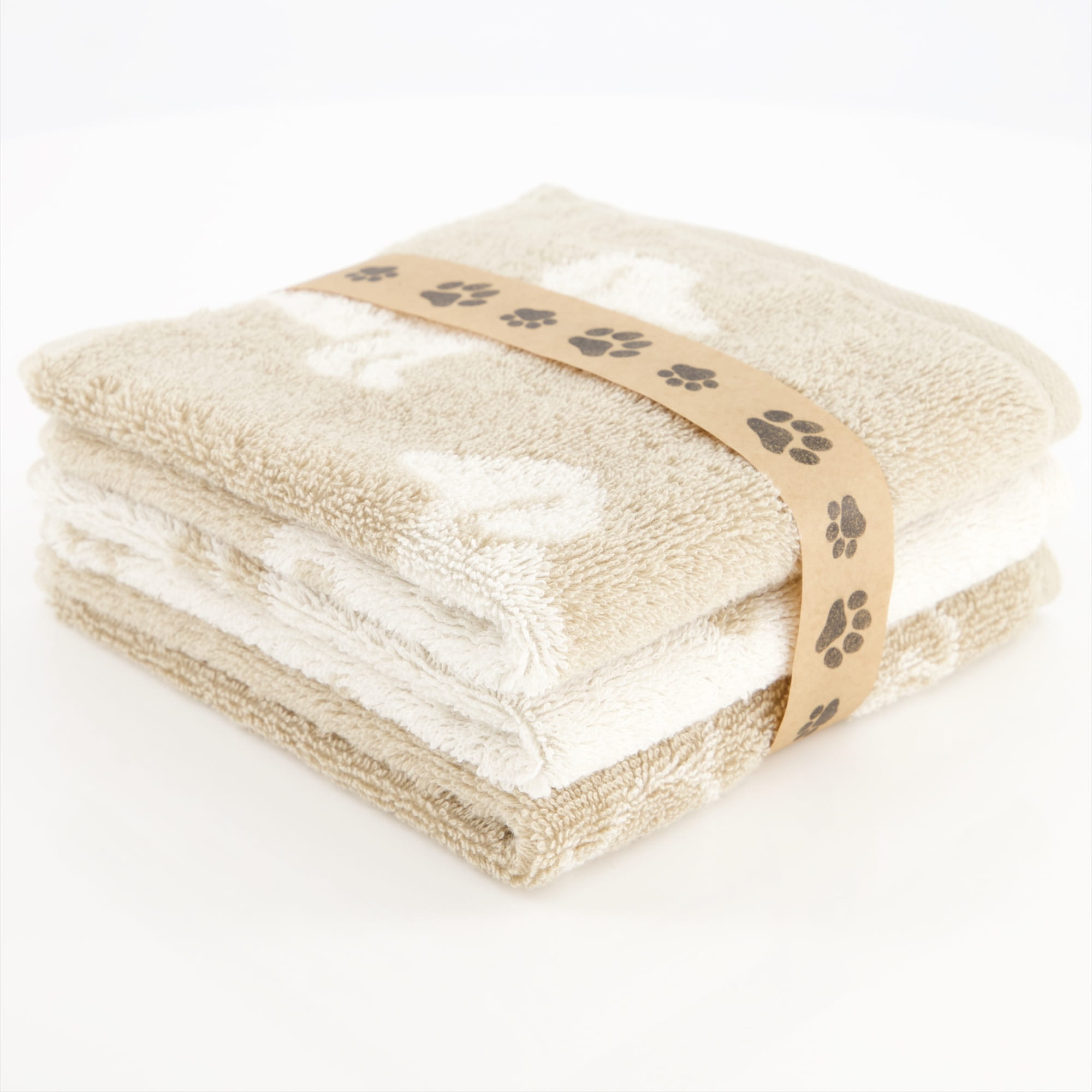 Cawö Seiftücher WE LOVE DOGS Mix 6249 3er Set Natur-Beige - 33 - 30x30 cm