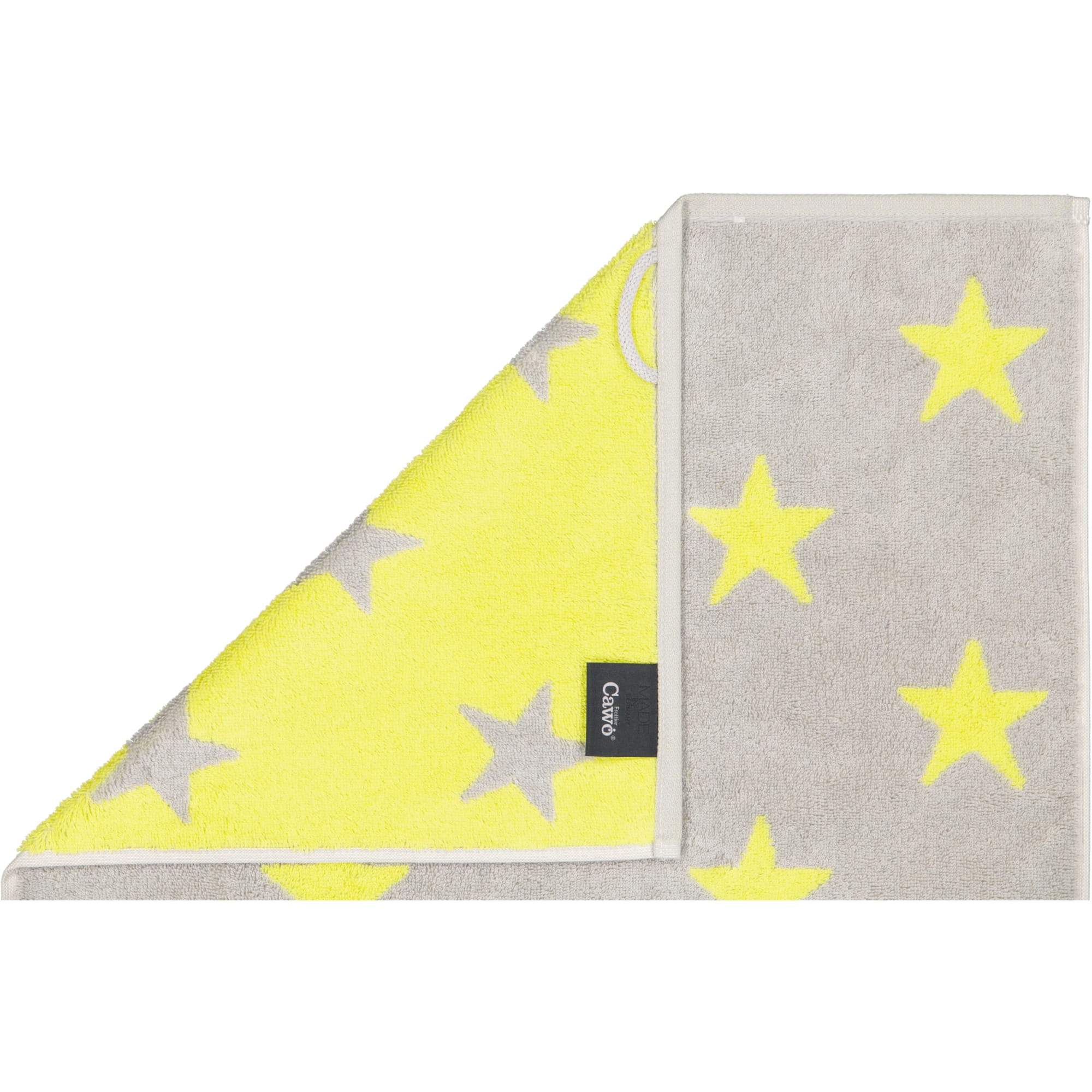Cawö Handtücher NEW STARS Sterne groß 6260 platin/lime - 75