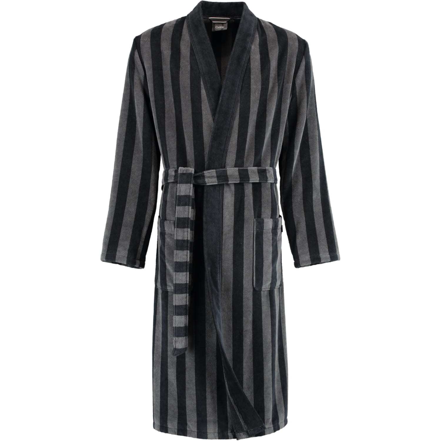 Cawö Herren Bademantel Kimono 2612 - Farbe: schwarz - 97