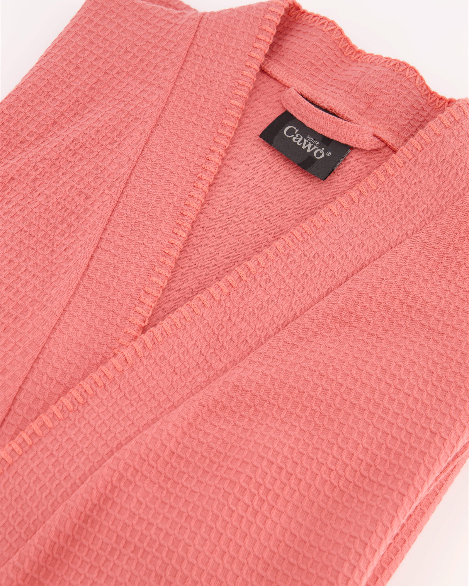 Cawö Home Bademäntel Damen Kimono Pique 812 koralle - 22