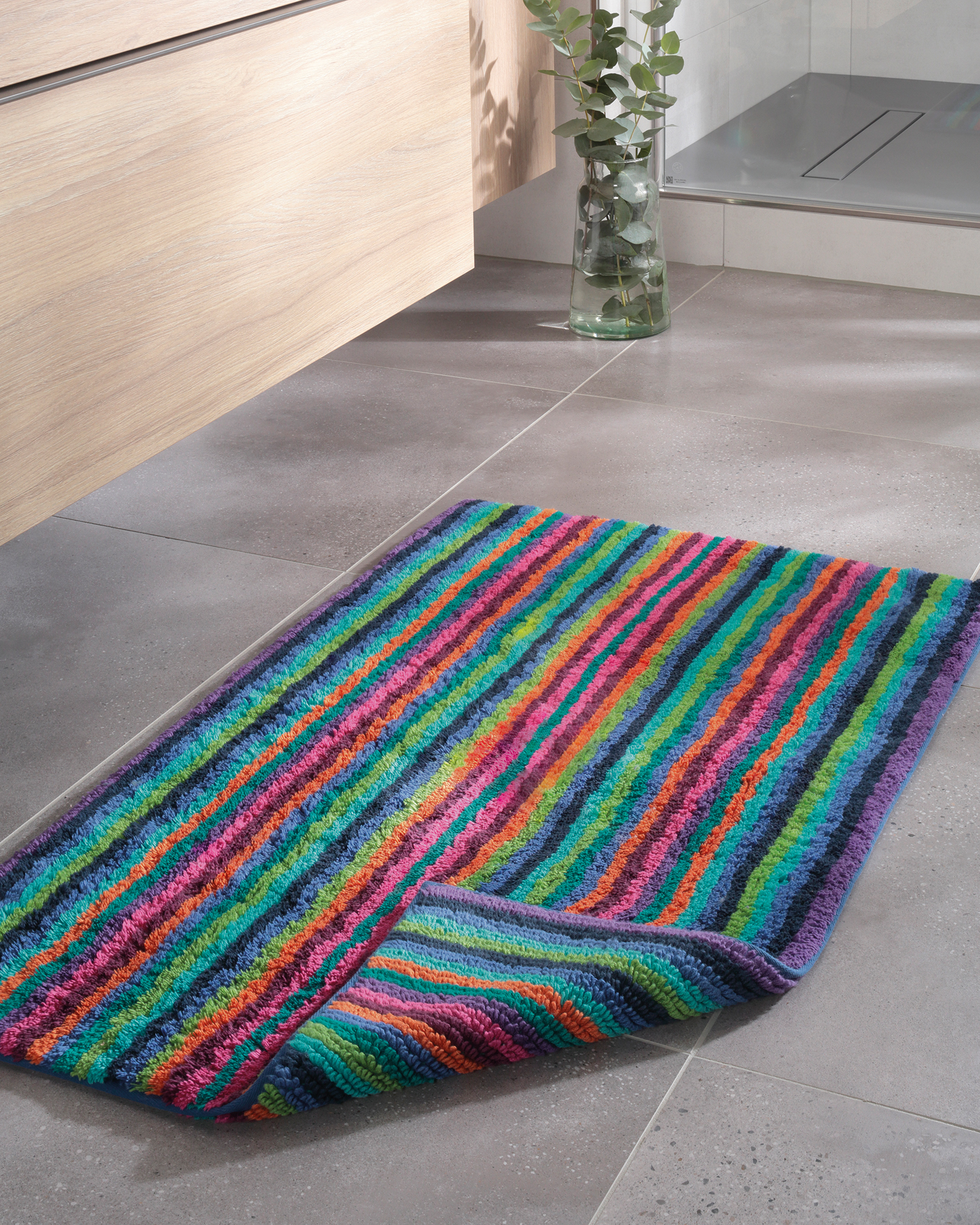 Cawö Wohndecken Lifestyle Streifen 70480 multicolor dunkel - 84 - 150x200 cm