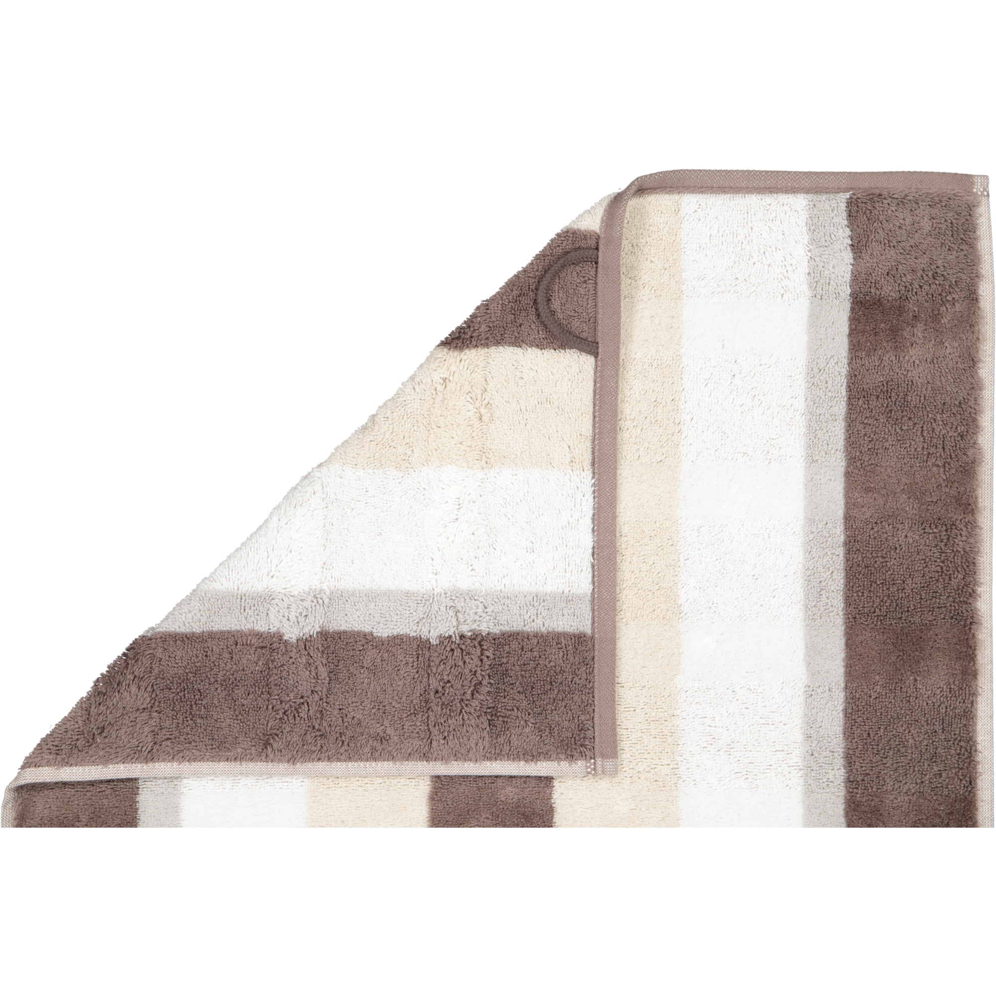 Cawö Handtücher Noblesse Stripe 1087 walnuss - 30 - Handtuch 50x100 cm