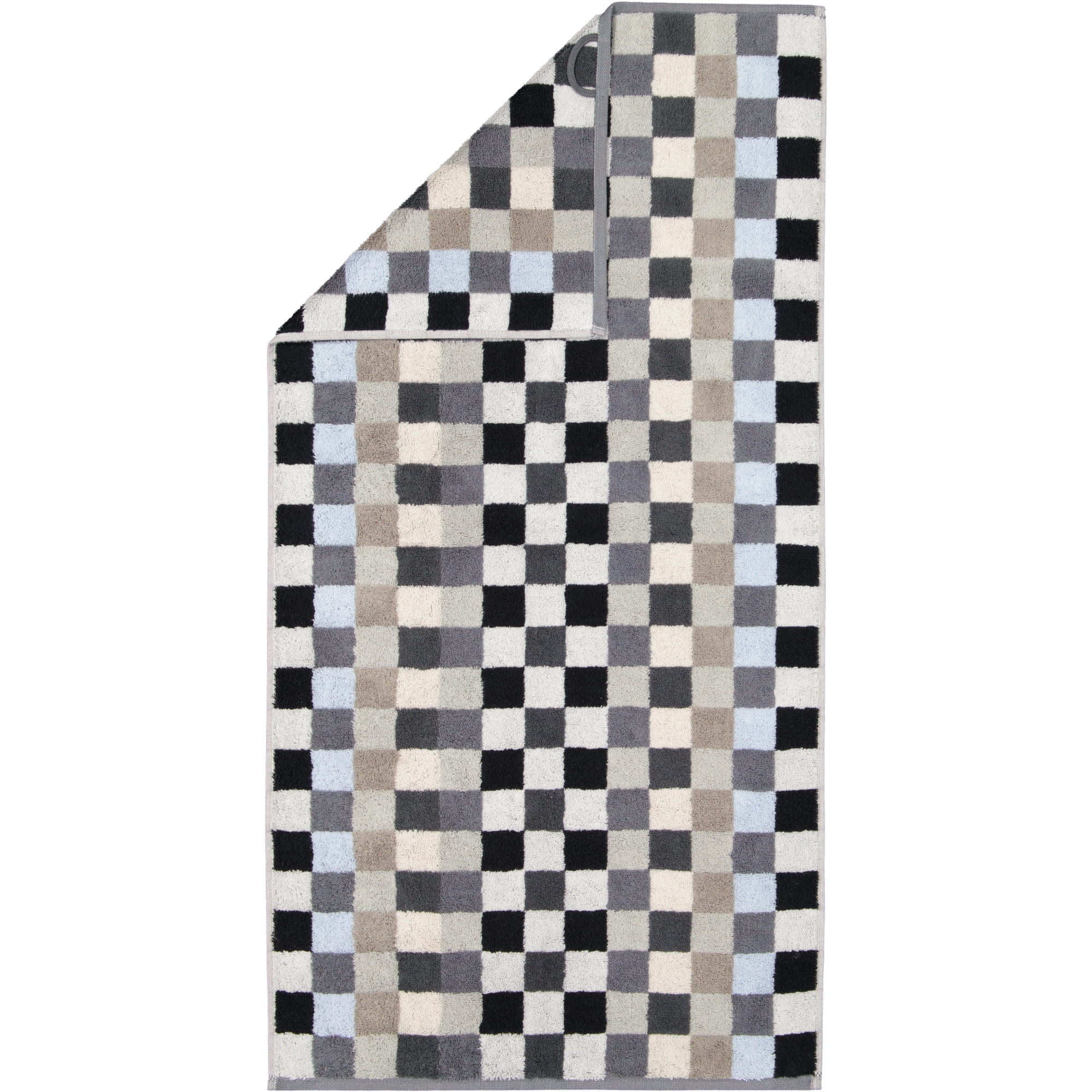 Cawö - Unique Karo 942 - Farbe: anthrazit - 77 - Handtuch 50x100 cm