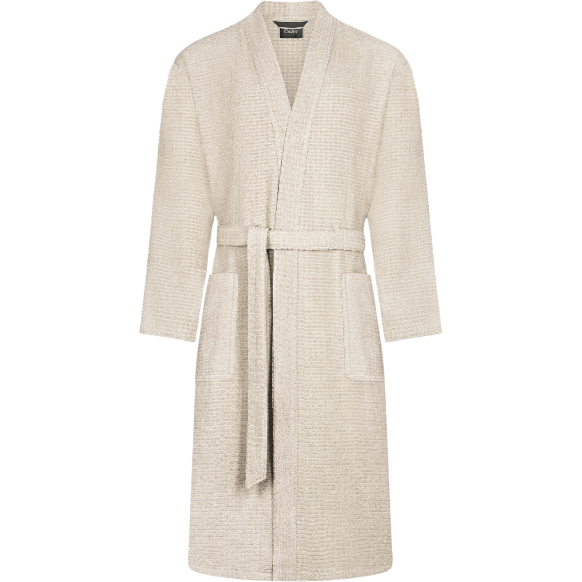 Cawö Bademäntel Herren Kimono PURE Elements 6526 travertin - 366