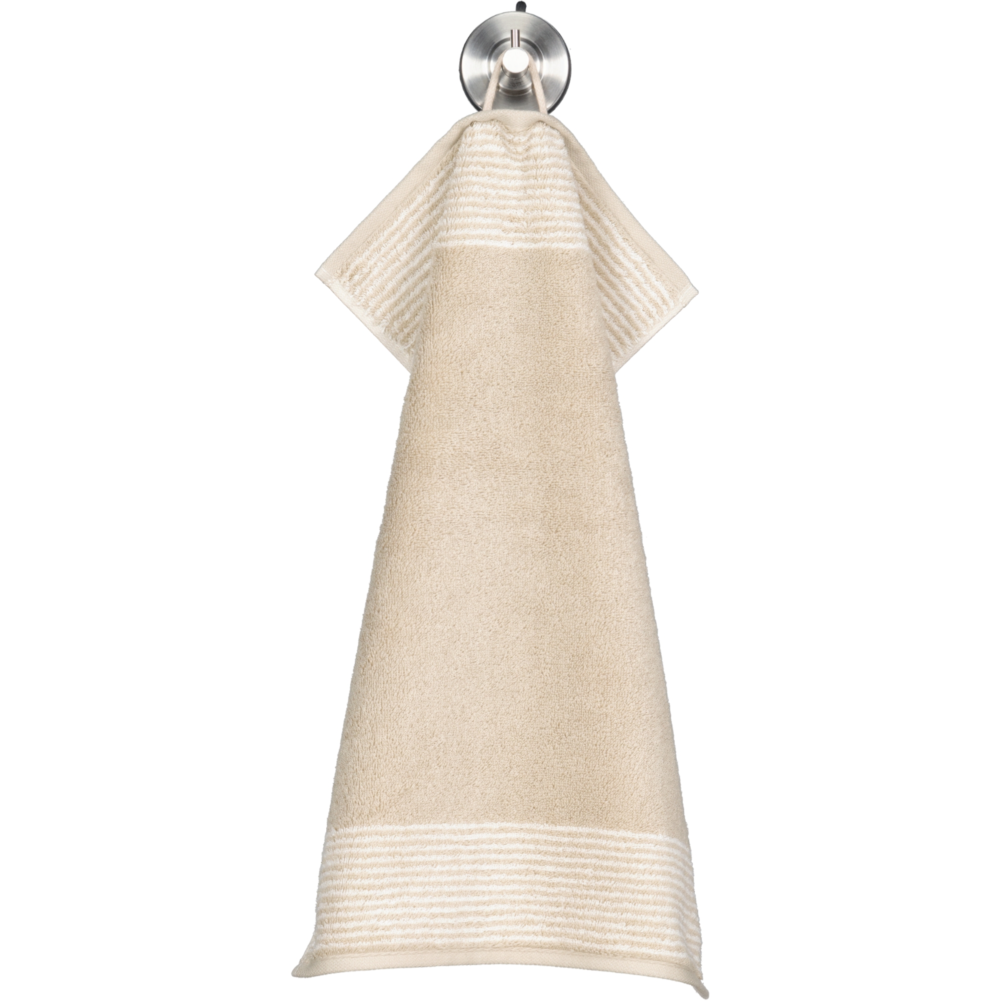 Cawö - Luxury Home Two-Tone 590 - Farbe: sand - 33 - Gästetuch 30x50 cm