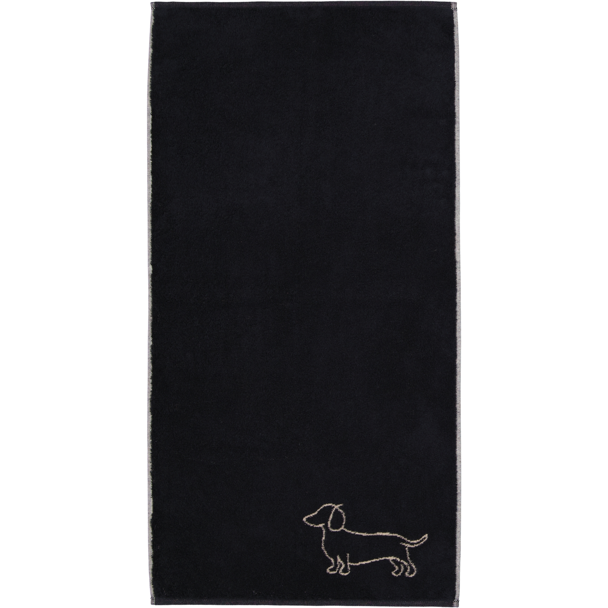 Cawö Handtücher WE LOVE DOGS Companion 6248 Schwarz-Beige - 93