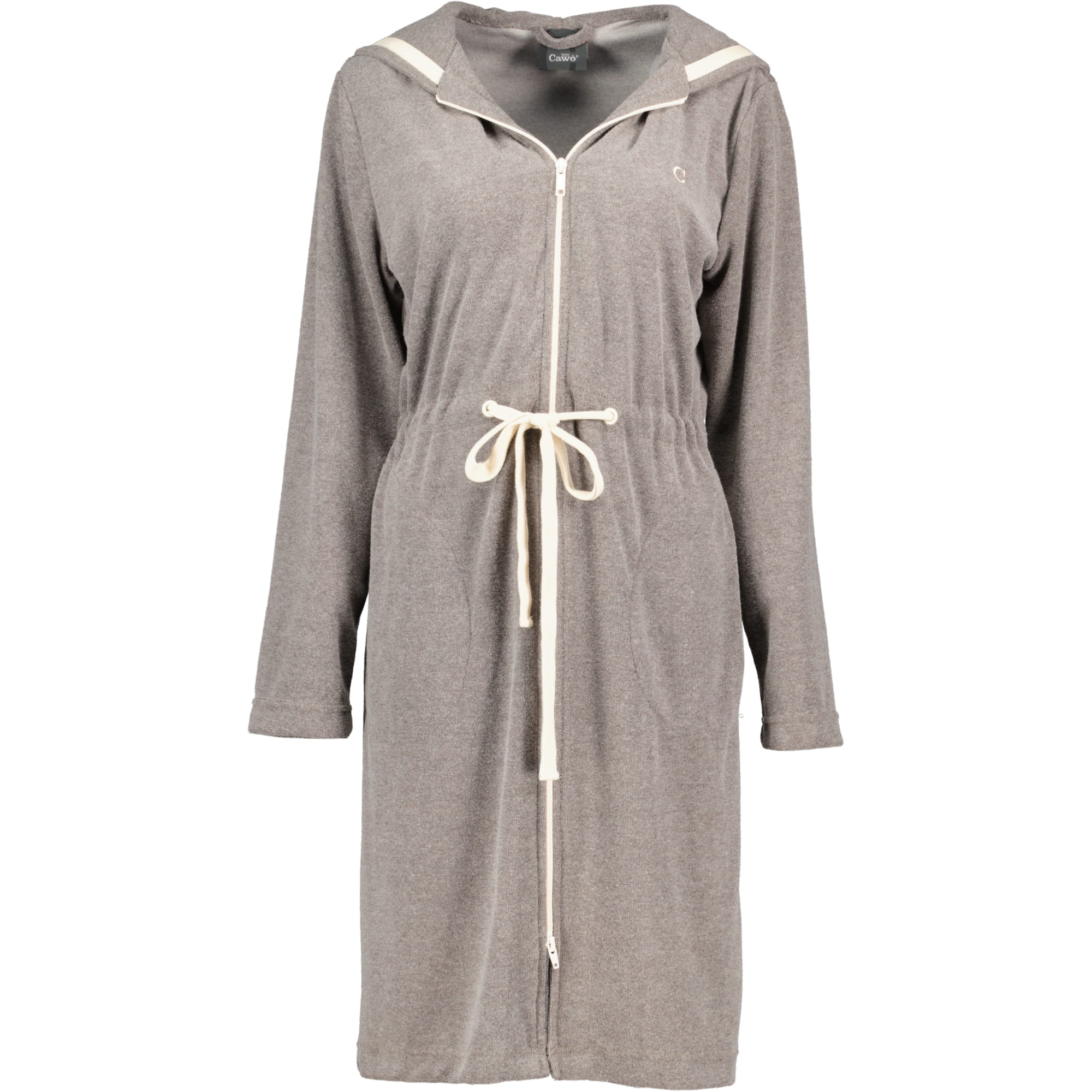 Cawö Home Active Damen Kurzmantel Kapuze TG RV 821 - Farbe: mocca-natur - 33