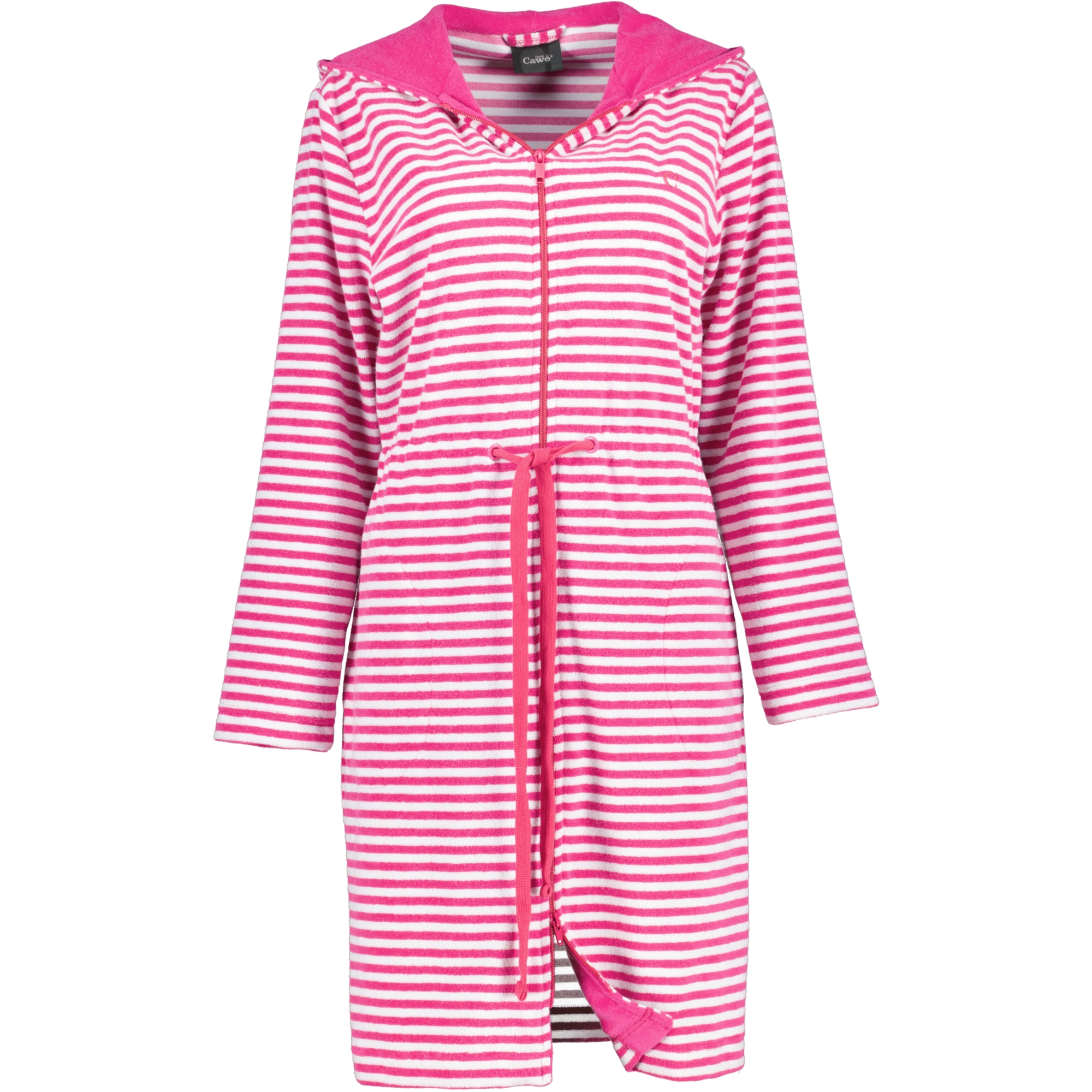 Cawö Home Bademäntel Damen kurz mit Kapuze Campus 834 - Farbe: pink - 27 - S