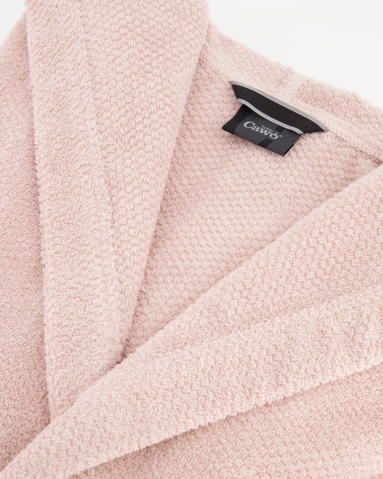 Cawö Damen Bademantel Kapuze Pure 5223 - Farbe: puder - 383