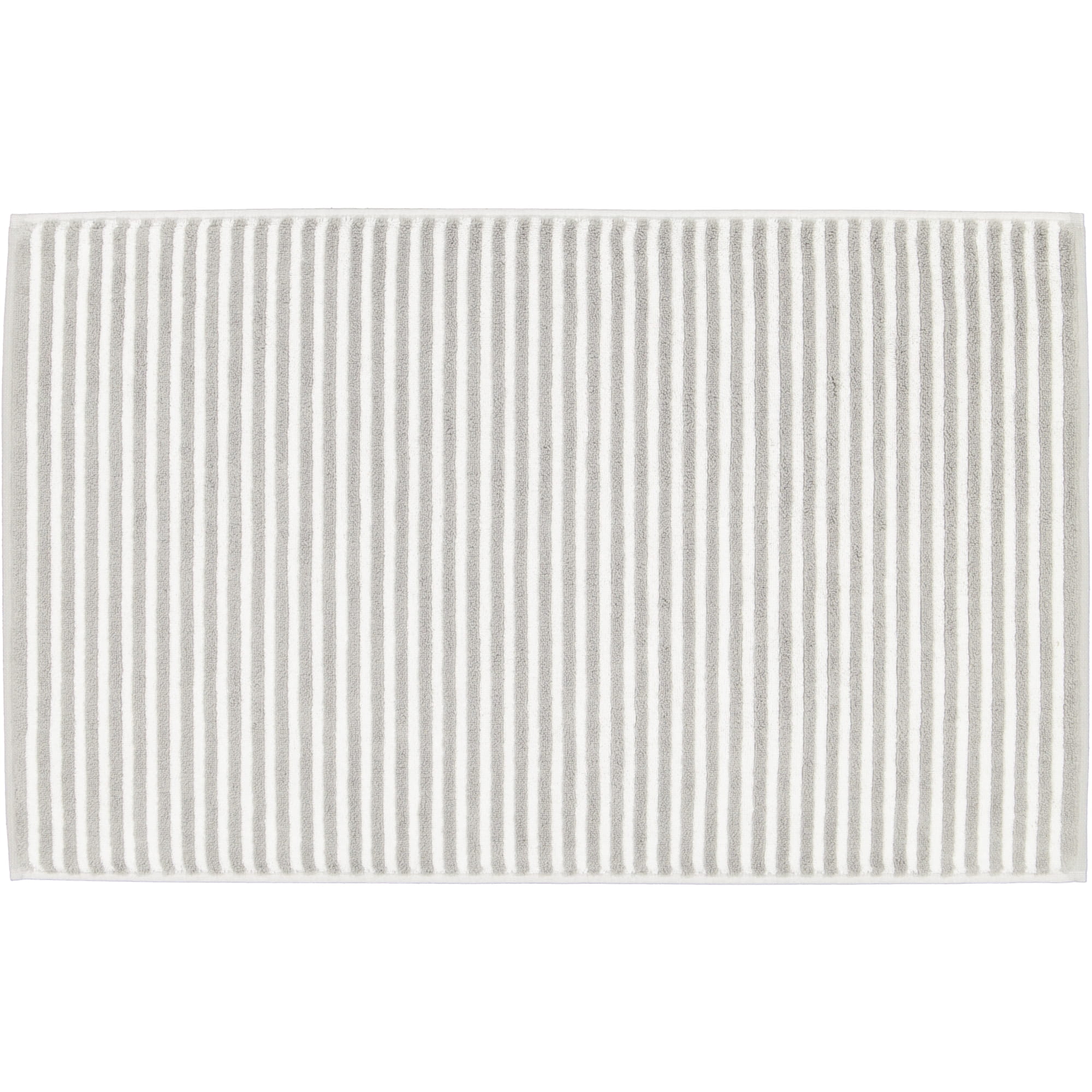 Cawö Badematten Two-Tone Stripes 480 platin - 76 - 50x80 cm