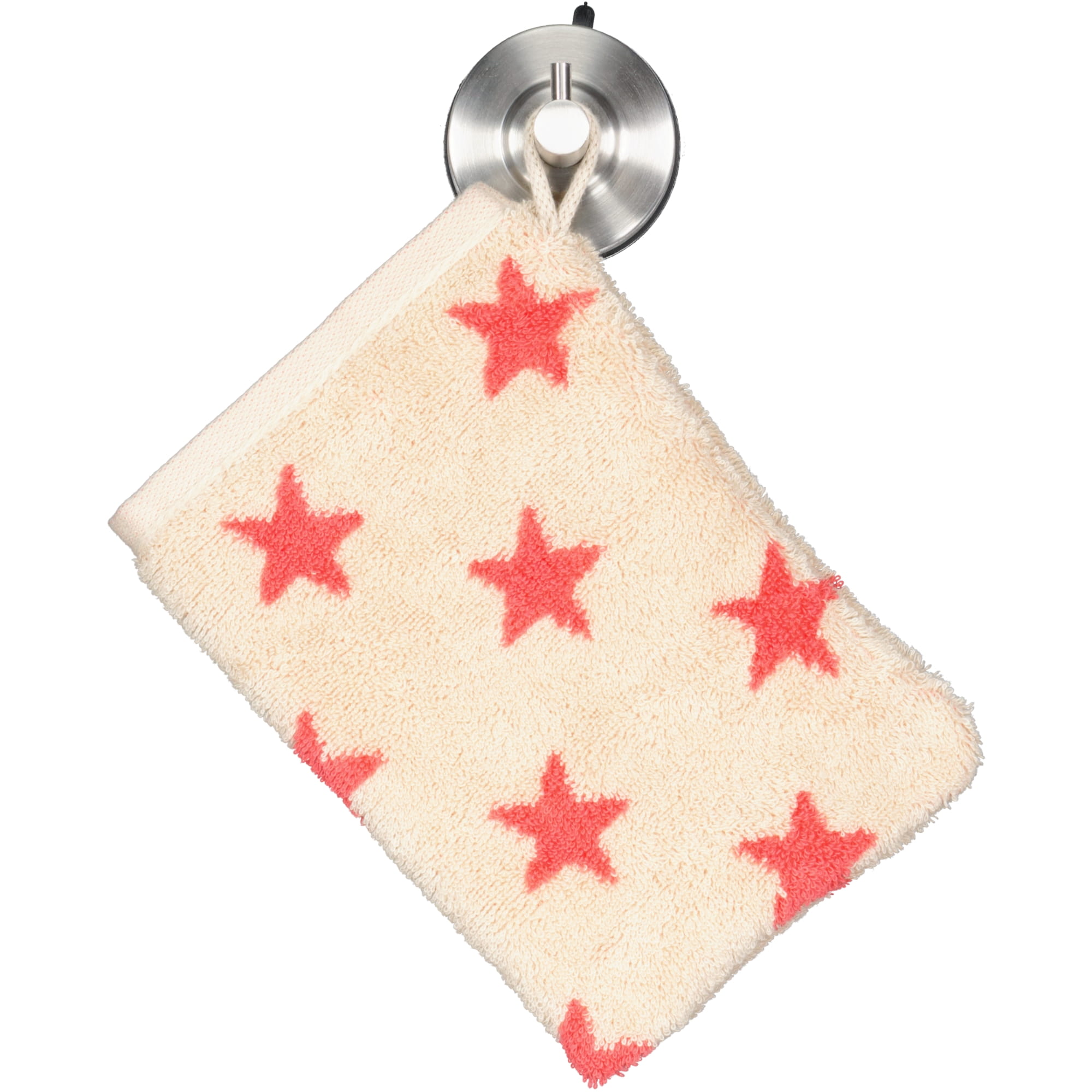 Cawö Handtücher NEW STARS Sterne klein 6261 beige/pink - 32 - Waschhandschuh 16x22 cm