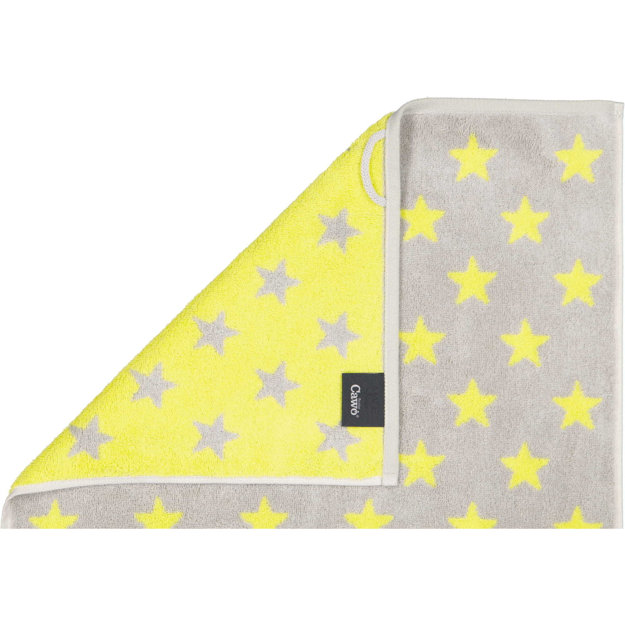 Cawö Handtücher NEW STARS Sterne klein 6261 platin/lime - 75