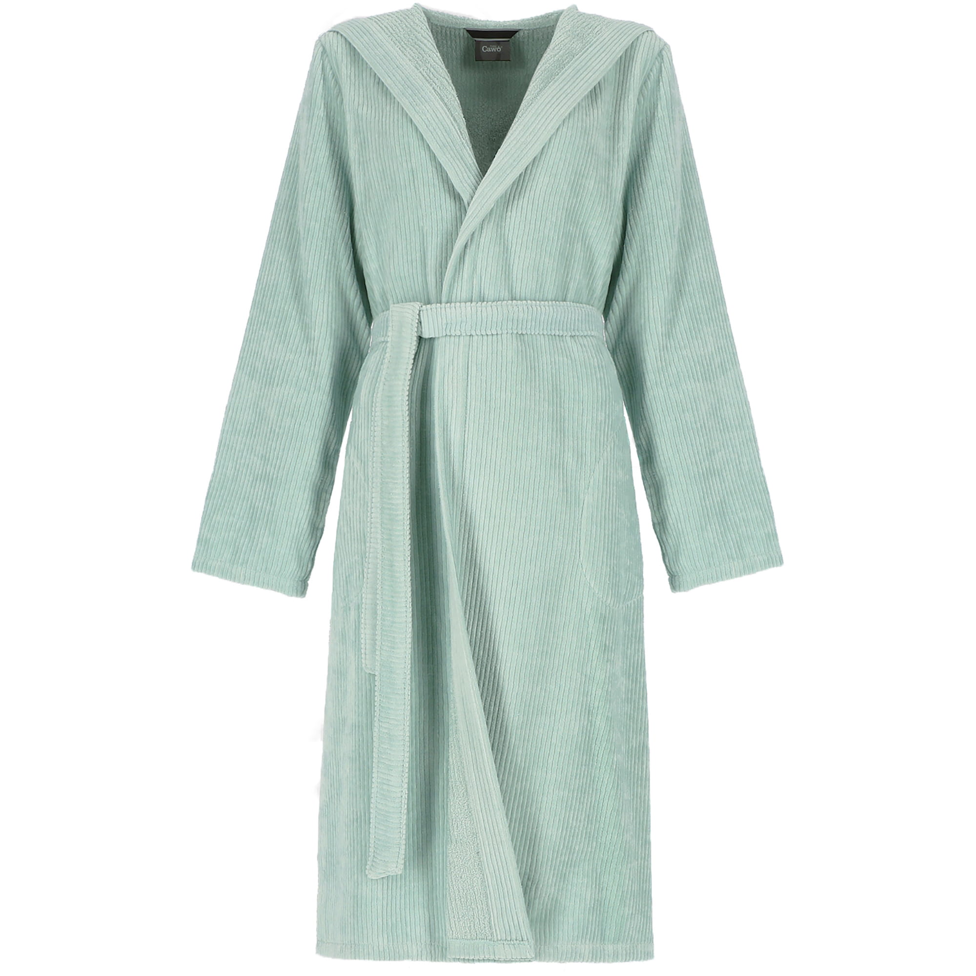 Cawö Bademäntel Damen Kapuze Cord-Optik 6140 mint - 414