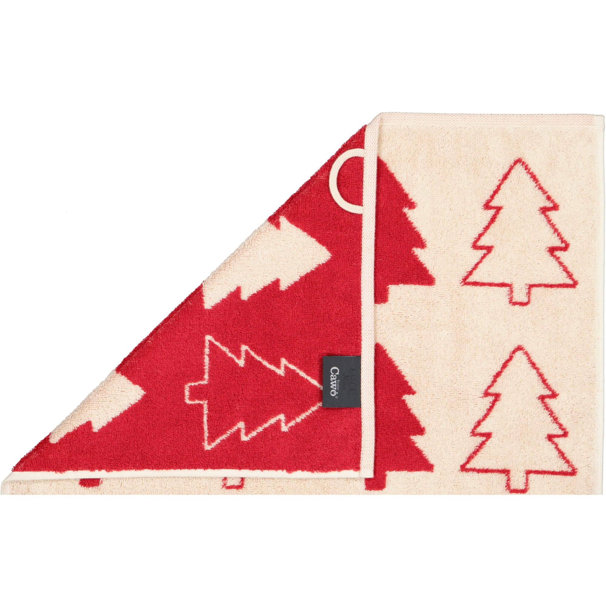 Cawö Handtücher Christmas Edition Tannenbäume 794 natur-rot - 32
