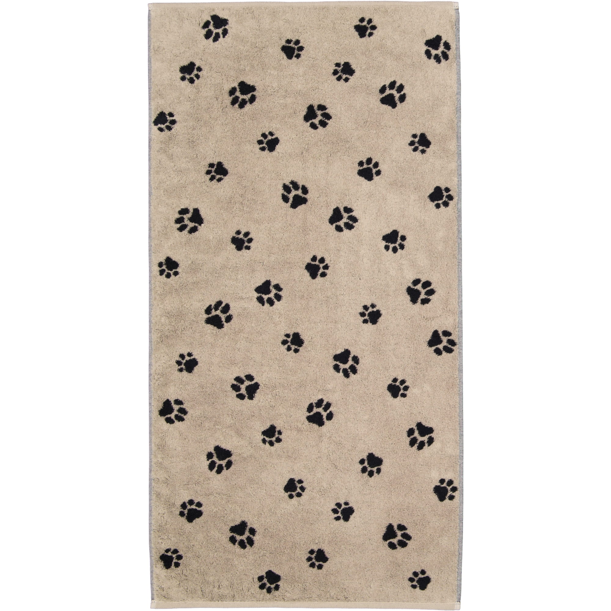 Cawö Handtücher WE LOVE DOGS Paws 6247 Schwarz-Beige - 93