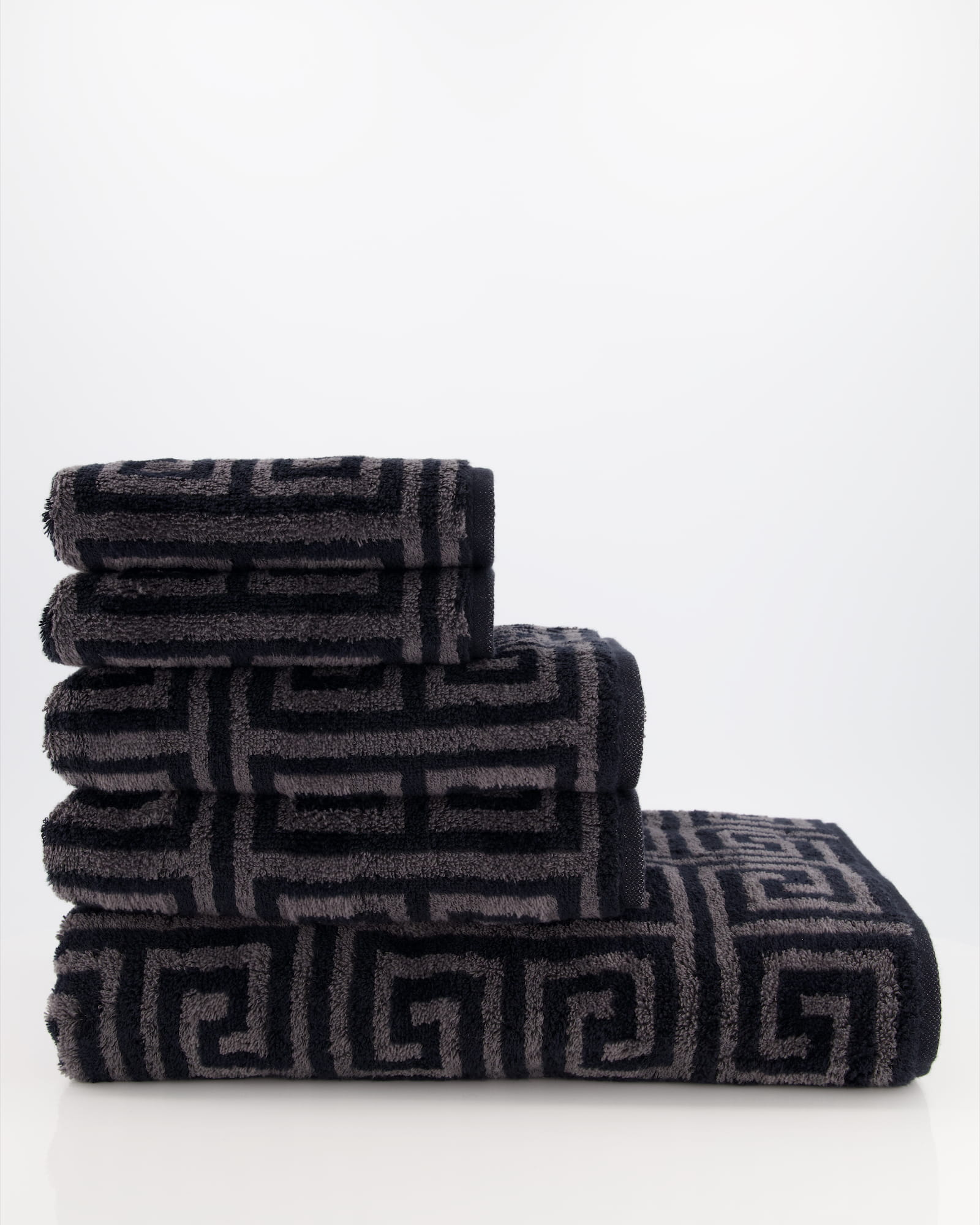 Cawö Handtücher Noblesse Elegance Allover 1088 anthrazit - 97 - Gästetuch 30x50 cm