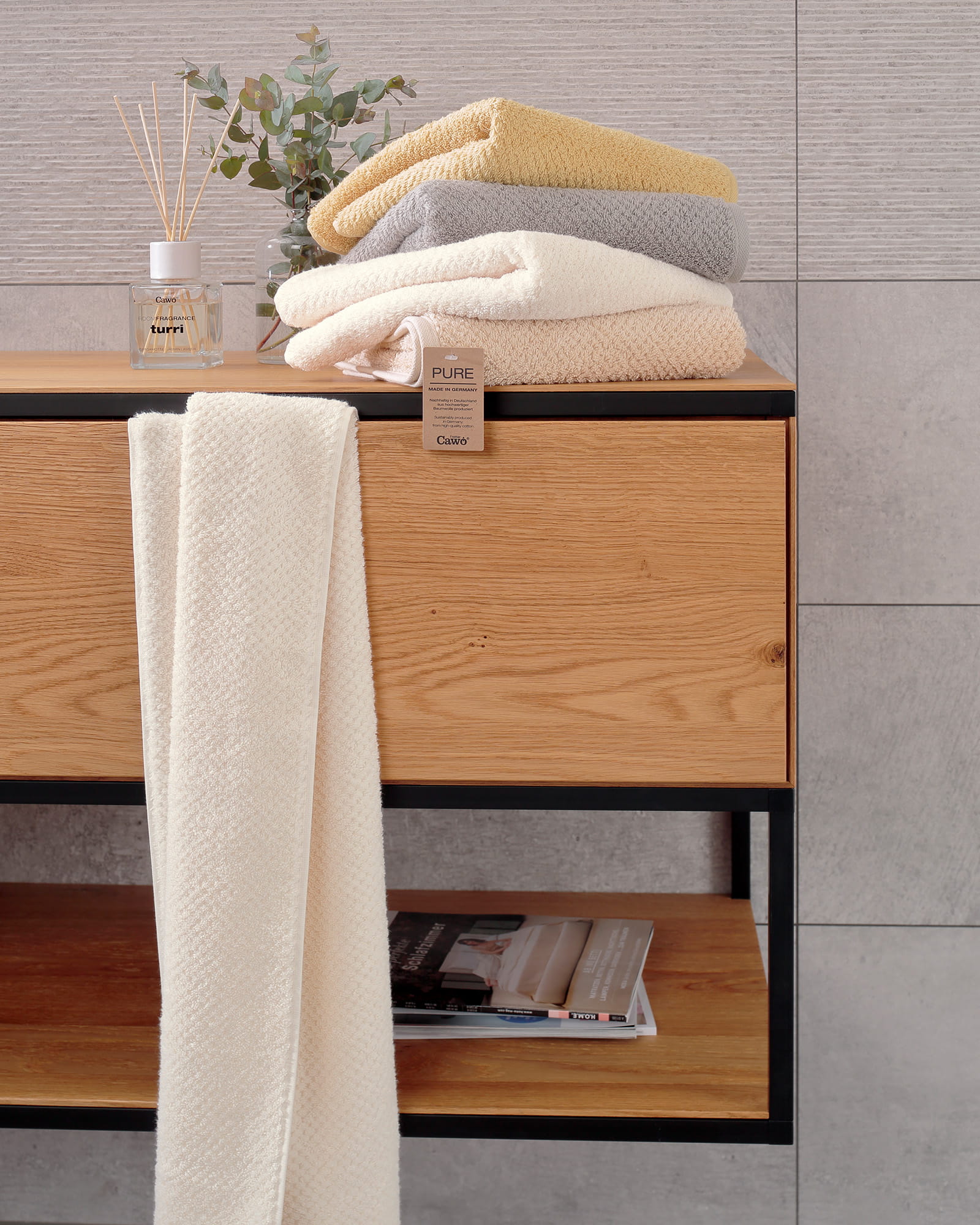 Cawö Handtücher Pure 6500 - Farbe: beige - 370 - Handtuch 50x100 cm
