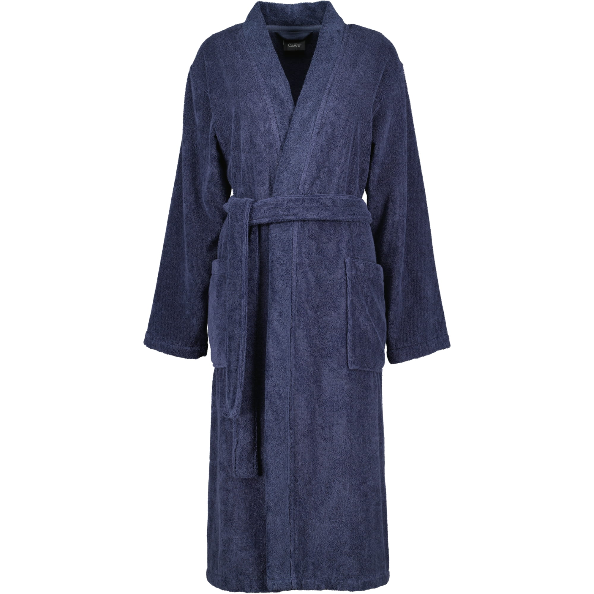 Cawö Home Bademäntel Damen Kimono Luxury Basics Kimono 826 blau - 17