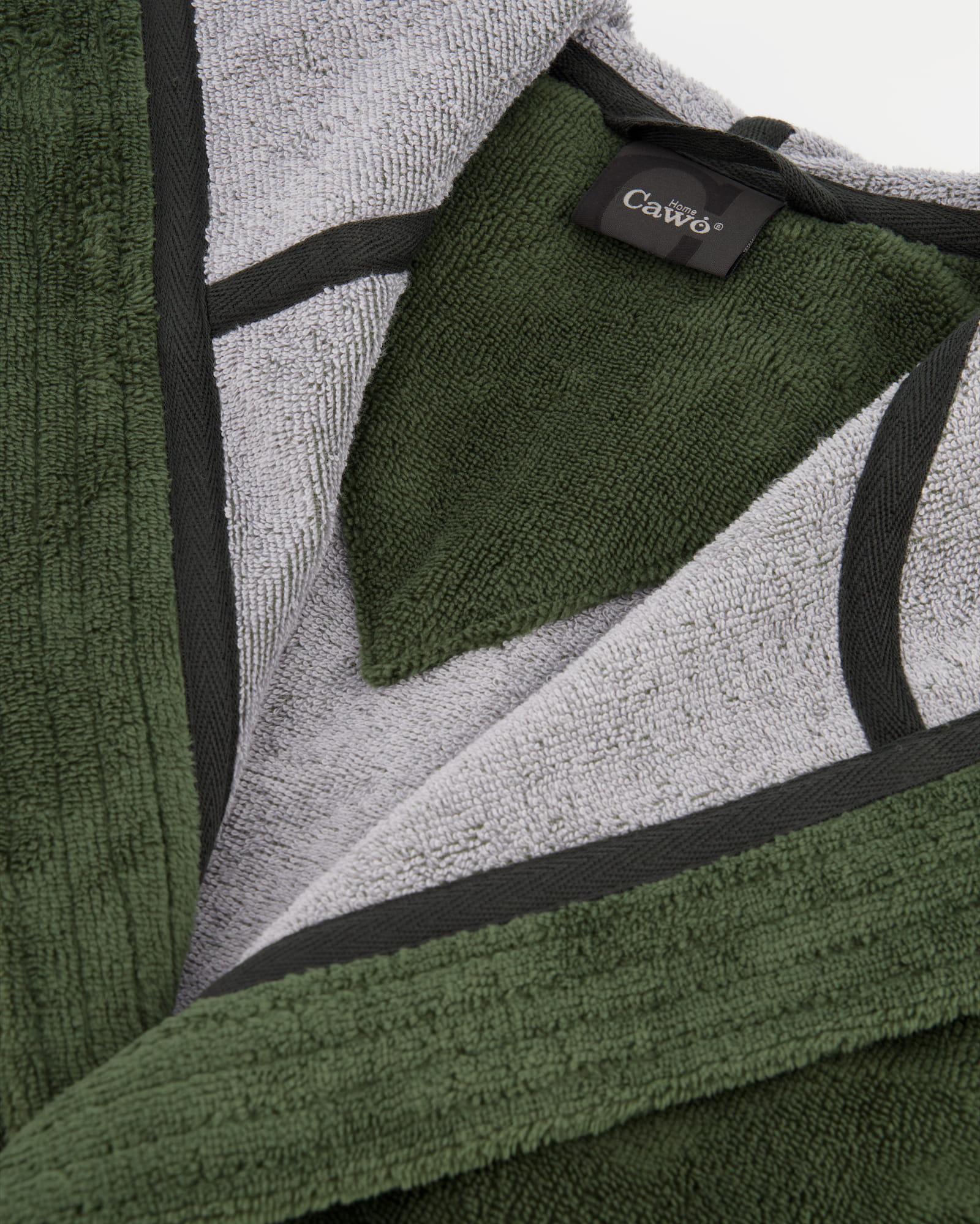 Cawö Home Bademäntel Herren Kapuze Doubleface 843 field - 47