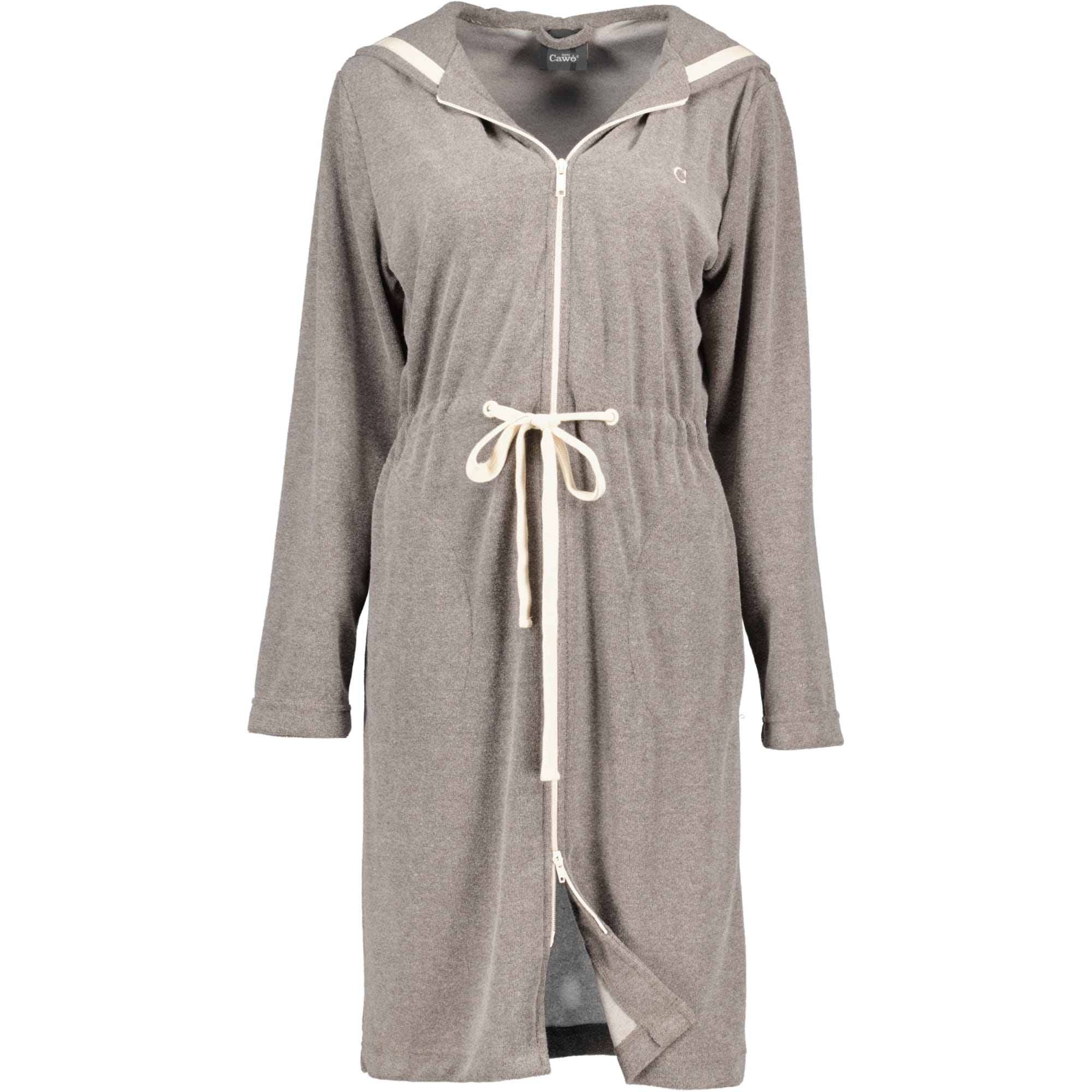 Cawö Home Active Damen Kurzmantel Kapuze TG RV 821 - Farbe: mocca-natur - 33