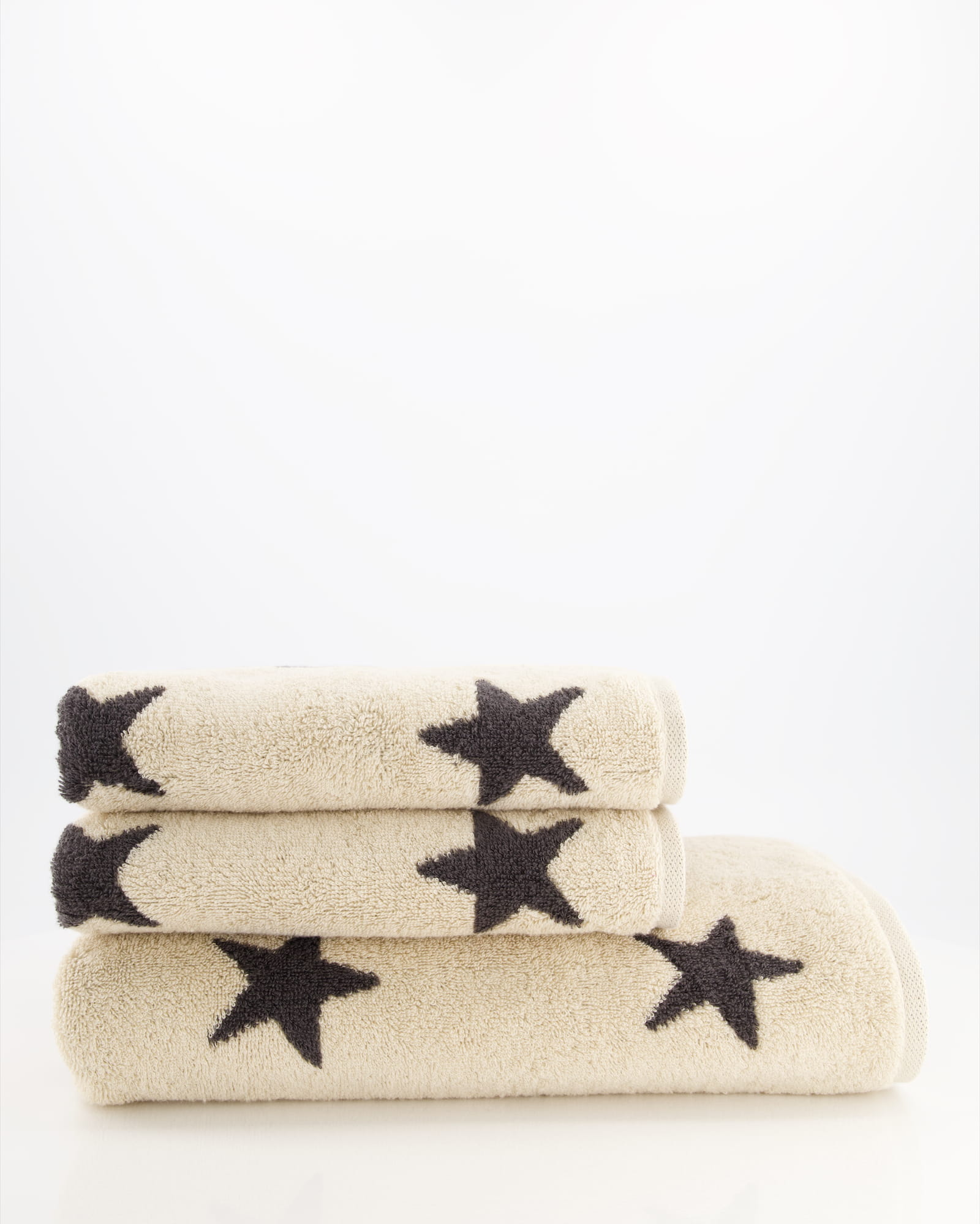Cawö Handtücher NEW STARS Sterne groß 6260 beige/basalt - 37