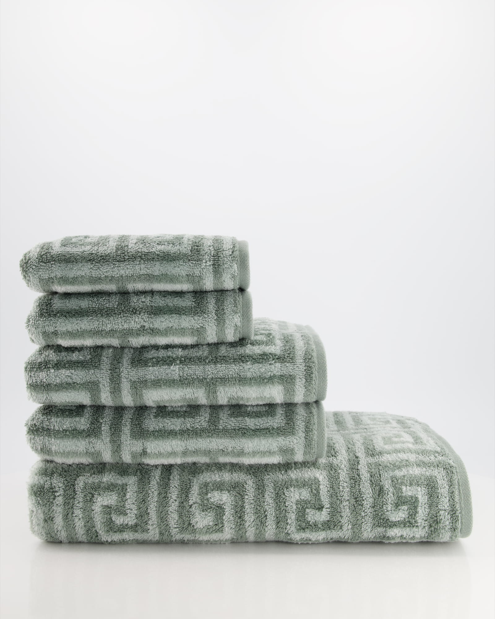 Cawö Handtücher Noblesse Elegance Allover 1088 nordic green - 44 - Gästetuch 30x50 cm
