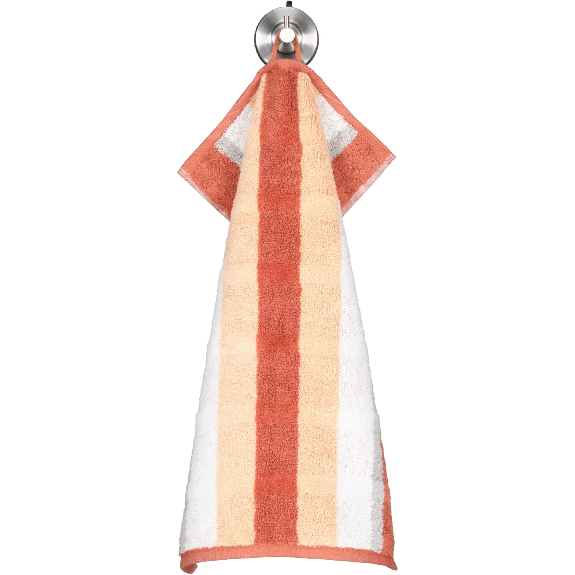 Cawö Handtücher Noblesse Stripe 1087 brick - 33 - Gästetuch 30x50 cm