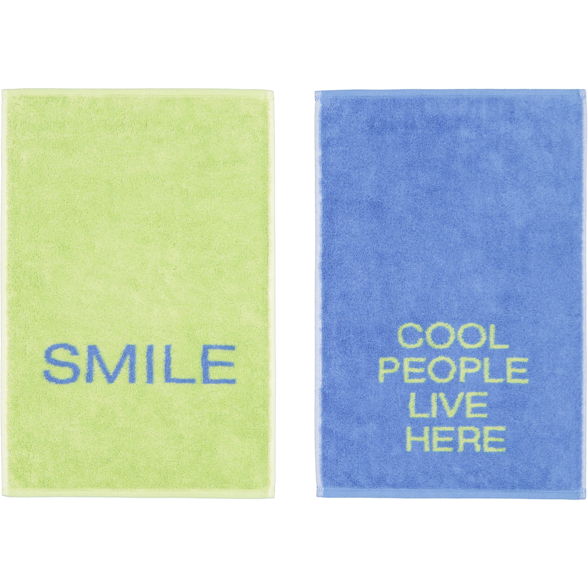 Cawö Gästetücher Postcard Towels Edition 100 SMILE - 02 - Gästetuch 30x50 cm