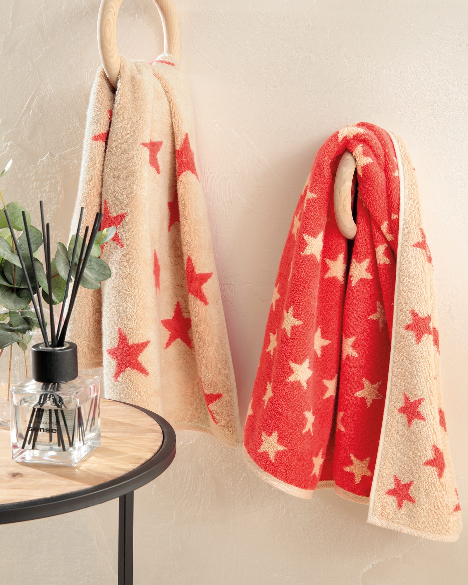 Cawö Handtücher NEW STARS Sterne groß 6260 beige/pink - 32