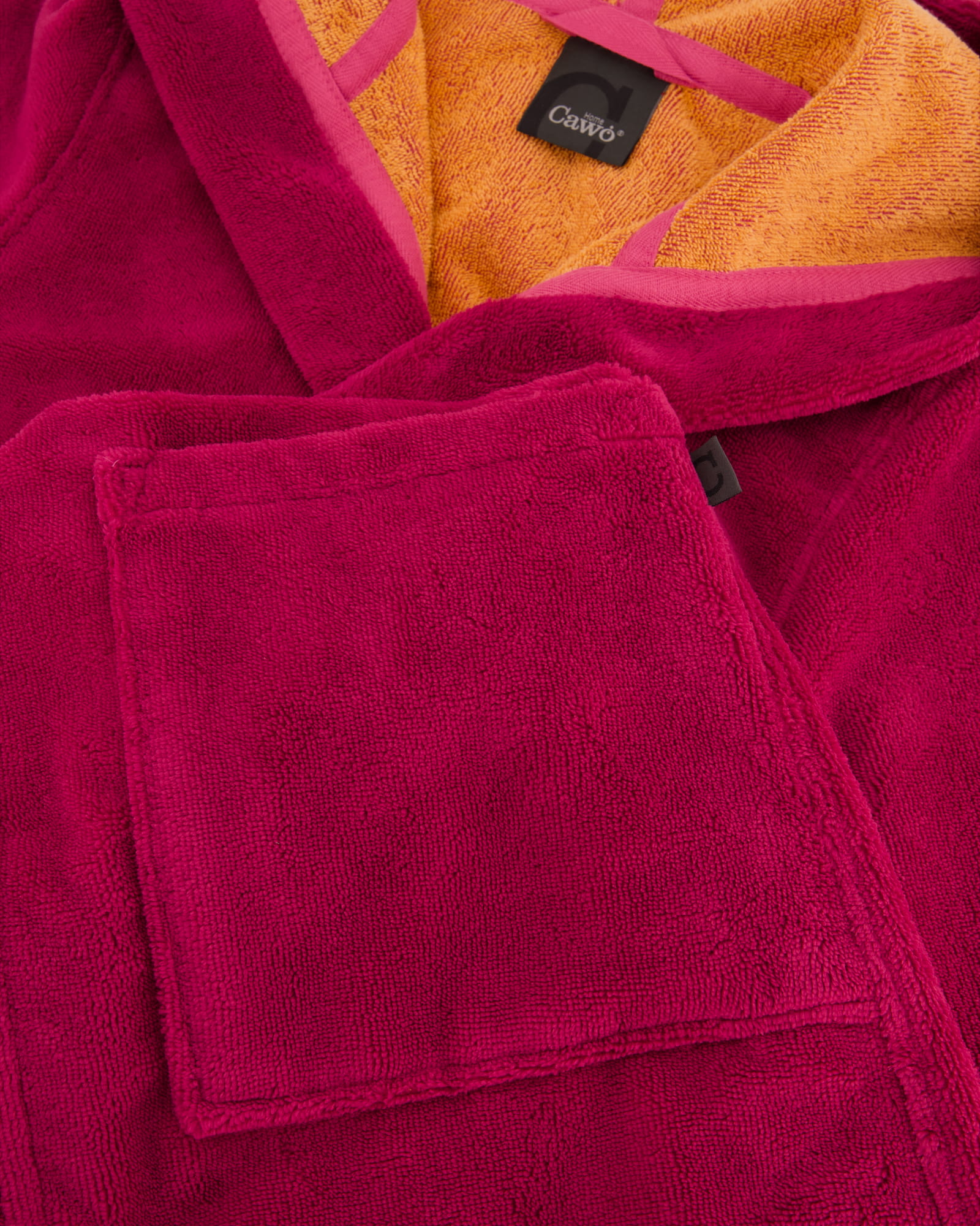 Cawö Home Bademäntel Damen Kapuze Kapuze 845 pink-orange - 23