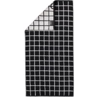 Cawö Zoom Karo 123 - Farbe: schwarz - 97 Waschhandschuh 16x22 cm