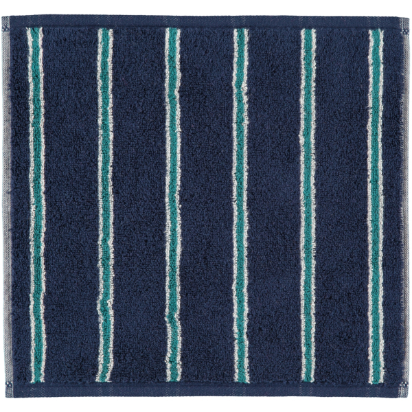 Cawö Polo Streifen 365 - Farbe: navy - 14 Seiflappen 30x30 cm