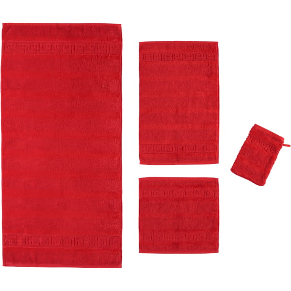 Cawö - Noblesse Uni 1001 - Farbe: 203 - rot Seiflappen 30x30 cm