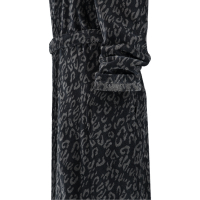 Cawö Damen Bademantel Kimono 2111 - Farbe: schwarz - 97 L