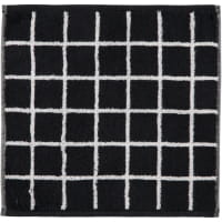 Cawö Zoom Karo 123 - Farbe: schwarz - 97 Seiflappen 30x30 cm