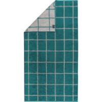 Cawö - Luxury Home Two-Tone Grafik 604 - Farbe: smaragd - 44 Duschtuch 80x150 cm