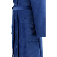 Cawö - Damen Bademantel Kelchkragen geknöpft 2307 - Farbe: blau - 115 L