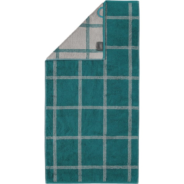 Cawö - Luxury Home Two-Tone Grafik 604 - Farbe: smaragd - 44 Handtuch 50x100 cm