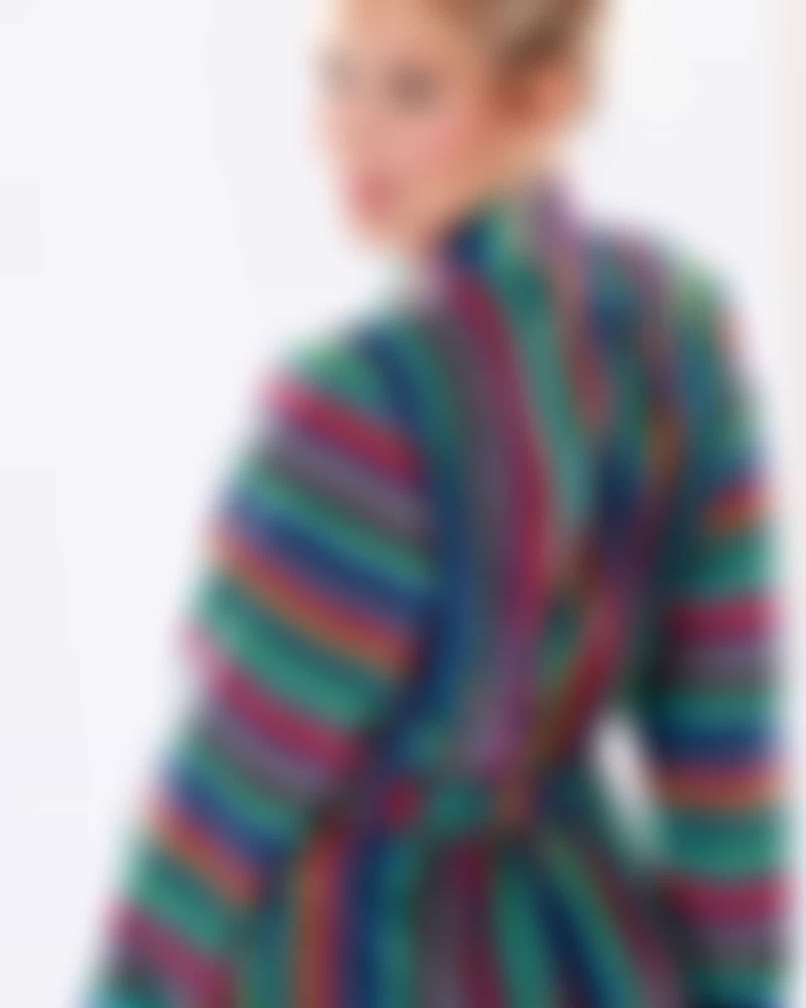 Cawö - Damen Bademantel Walkfrottier - Kimono 7048 - Farbe: 84 - multicolor XS Detailbild 1