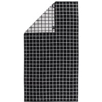 Cawö Zoom Karo 123 - Farbe: schwarz - 97 Waschhandschuh 16x22 cm