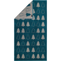 Cawö Christmas Edition Tannenbäume 958 - Farbe: smaragd - 44 Duschtuch 80x150 cm