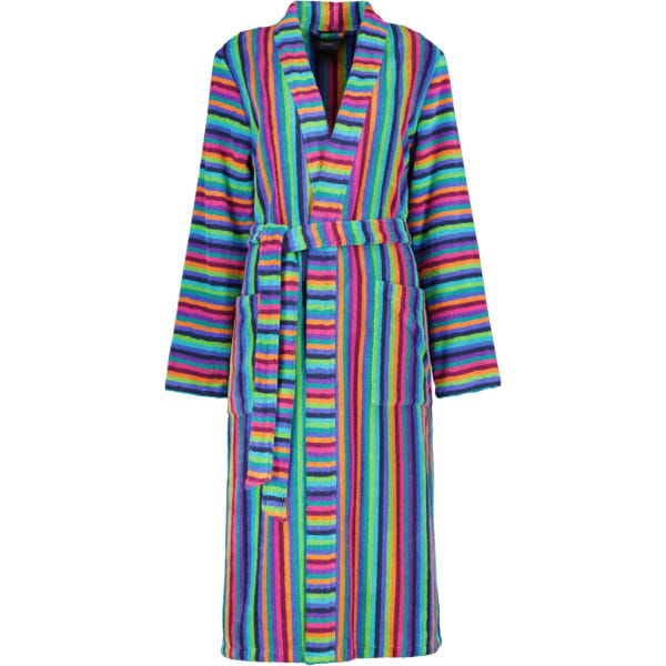 Cawö - Damen Bademantel Walkfrottier - Kimono 7048 - Farbe: 84 - multicolor