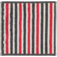 Cawö Tape Streifen 103 - Farbe: anthrazit-rot - 27 Gästetuch 30x50 cm