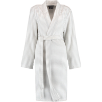 Cawö - Damen Bademantel Kurz Kimono 1214 - Farbe: weiß-silber - 76 XS