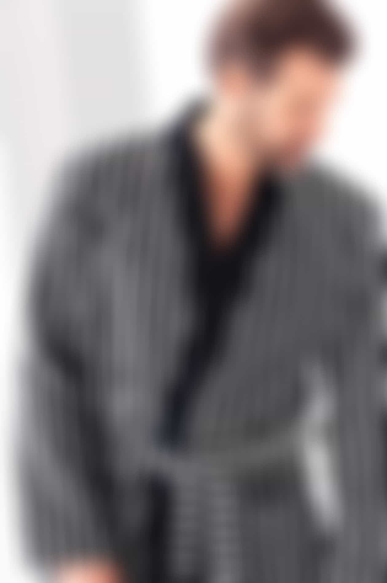 Cawö Herren Bademantel Kimono 3833 - Farbe: schwarz-graphit - 97 L Detailbild 1 Cawö Herren Bademantel Kimono 3833 - Farbe: schwarz-graphit - 97 L Detailbild 1