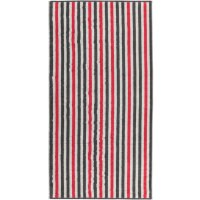 Cawö Tape Streifen 103 - Farbe: anthrazit-rot - 27 Waschhandschuh 16x22 cm